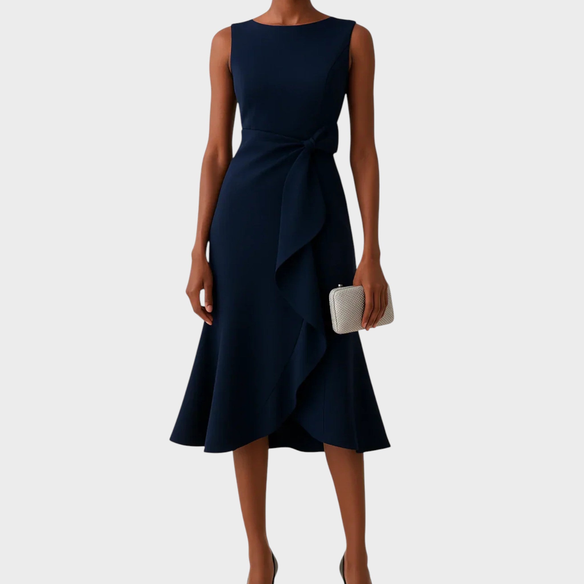 Antonija – Elegantna večernja haljina s detaljem mašne